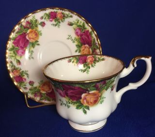 Royal Albert China Old Country Roses Tea Cup & Saucer Set Made In England –