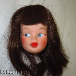 Vintage Sd P.  M.  A Peggy Doll Head Brunette Ideal Patti Doll Clone