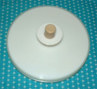 Vtg Tupperware Replacement Lid 801 Pitcher 5 1/4” White Sandalwood Push Button