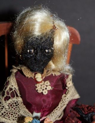Vintage Folk Art Apple Head Granny Doll