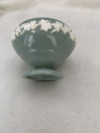 Vintage Green Wedgwood Etruria Barlaston Queensware Salt Pot / Miniature Bowl 2
