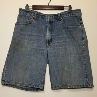 Vintage 90s Levis Denim Jean Shorts 550 Size 34 36 Relaxed Fit Light Wash 1990s