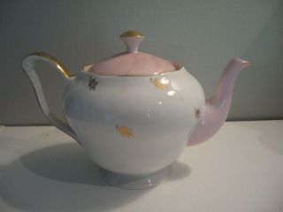 Queen Ann Bone China 30 Oz Teapot & Handleless Cup England Vgc