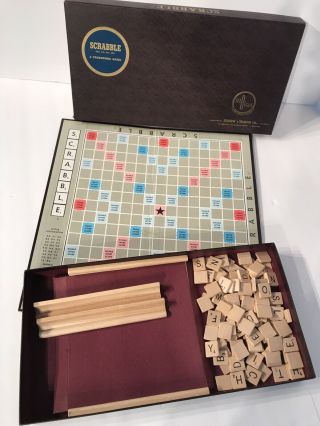 Vintage Scrabble Crossword Board Game 1976 Selchow & Righter Complete Euc