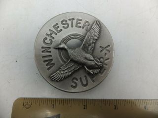 Vintage 1976 Olin Corp.  Winchester - X Duck Hunting By Sid Bell Belt Buckle