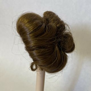 Vtg Doll Hair Wig Small Victorian Style Updo For 2” Heads Top To Chin