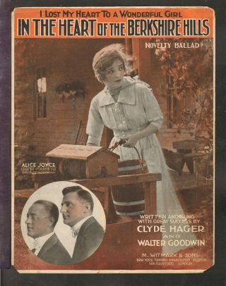 In The Heart Of The Berkshires 1918 Silent Film Star Alice Joyce Sheet Music