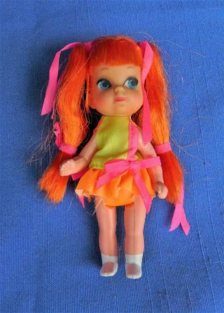 Vintage Mattel Liddle Kiddles Doll Tracy Trikediddle Dressed In Outfit