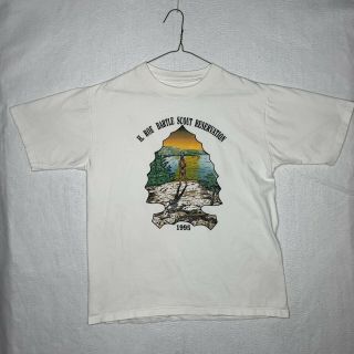 Vintage Bartle Boy Scout Camp T Shirt Large H Roe Missouri 80 90s