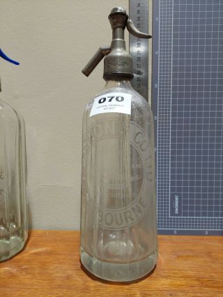 P G Dixon Melbourne Geo.  Hall Norwood S.  A Soda Syphon Siphon Vintage Bottle 070
