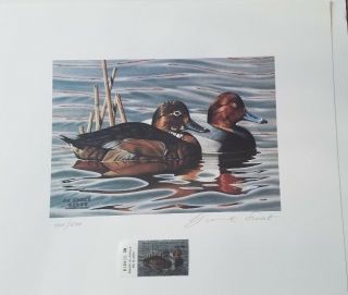1987 - 88 Maryland Duck Stamp And S/n Print