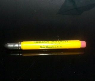 Vintage JOHN DEERE Bullet Pencil Richards Implement Hampton Iowa IA 2