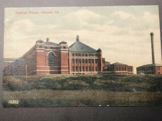 Antique Postcard Federal Prison Atlanta Georgia Early 1900s
