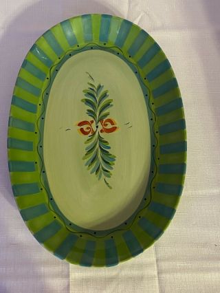 Southern Living At Home 14 " Oval Platter In Provence - Designed By Gail Pittman