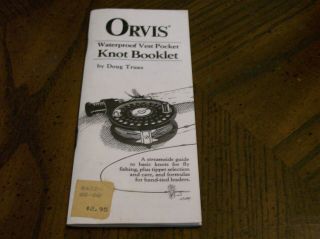 Vintage Orvis Knot Booklet Pub 1989 Pocket Sized Waterproof 28 Pages
