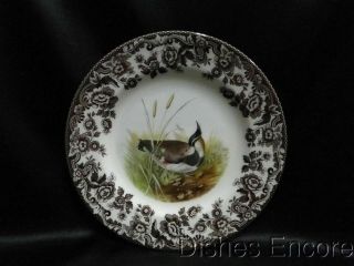 Spode Woodland Lapwing Game Bird,  England: Salad Plate (s),  7 3/4 ",  Box