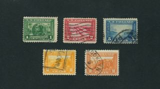Usa,  Sc 397 - 400a,  (1913) Panama Pacific Issue,  F - Vf,  Perf 12,