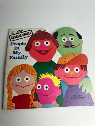 Vintage Sesame Street People In My Family Golden Shape Book Children’s 1971