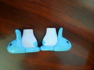 Barbie My Scene Doll Shoes Fashionista Rabbit Bunny Slippers With Socks - Blue
