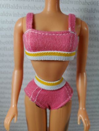Lingerie Barbie Fashion Doll Pink Yellow White Sport Sporty Bra Panties Set