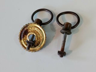 Vintage Brass Drawer Knobs Pulls 3