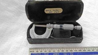 Vintage Moore & Wright Imperial Micrometer No:961b,  Reads.  0001 " Old Tool