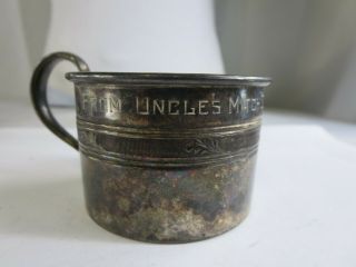 Antique Forbes Silver Plate Co Baby Cup Monogrammed Ed