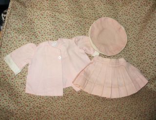 Vintage Terri Lee Doll Pink Summer Suit 3 Pc Fashion Outfit Tagged