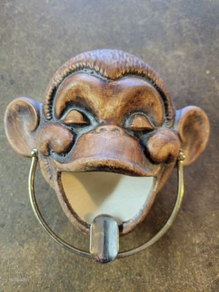 Treasure Craft Ceramic Monkey Ashtray Vintage Ceramic Mask Antique Collectable