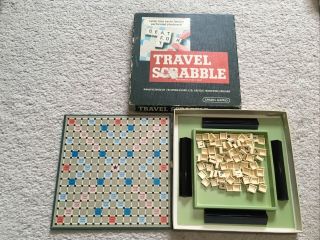 Vintage Travel Scrabble Board Game By Spears