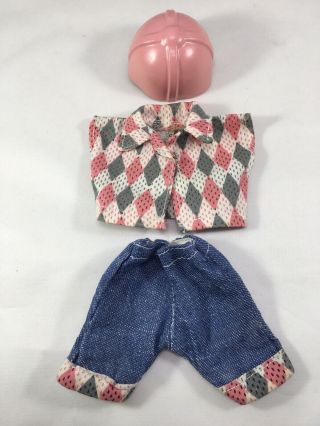 Vintage 1956 Vogue Ginny Gym Kids Outfit With Medford Mass Tag & Hat (no Doll)