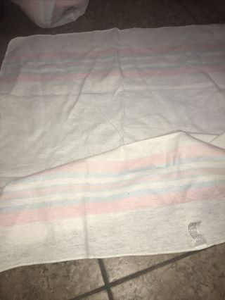 Acrylic Vintage Baby Blanket Wpl 1675 Flannel.  Usa