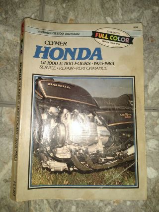 Vintage Clymer Honda Gl1000 & 1100 Fours Repair & Service Guide 1983 M340
