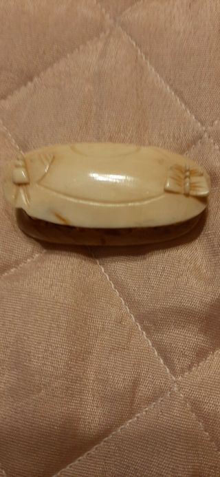 Antique Oriental Hand Carved Clam Shell diarama. 3