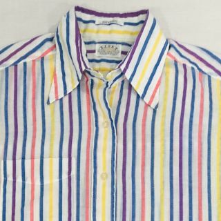 Vintage Eagle Shirtmakers Men’s Striped Shirt Size M Medium Lightweight