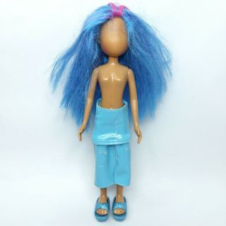 Whats Her Face Doll Toy Blue Hair