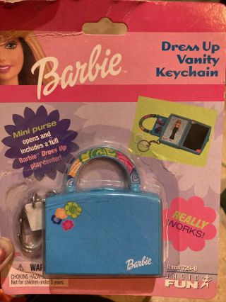 Vintage Barbie Dress Up Vanity Keychain Basic Fun ©2003