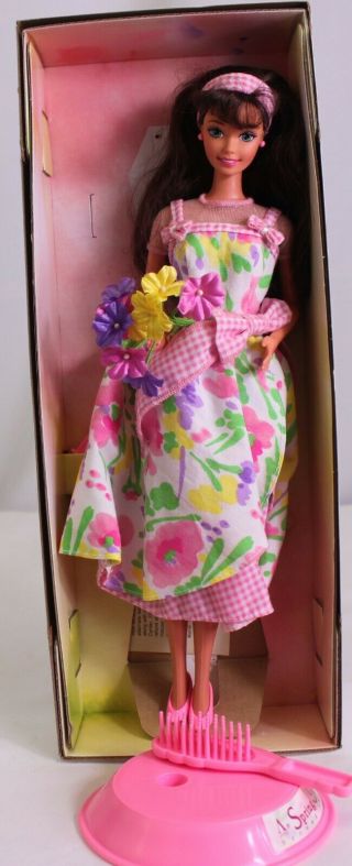 Mattel 1996 Barbie Avon Spring Petals Second In Series Brunette 16872