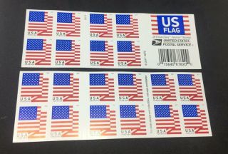 20 Usps Forever Stamps Us 2017 - 2018 Us Flag Forever Postage Usa 20 Per Book