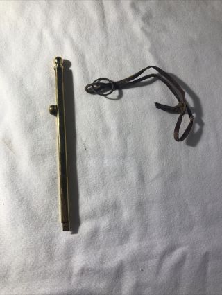 Antique Brass Musket Capper W Leather Strap Dispenses Primer Caps Black Powder