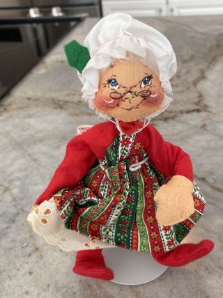 Vintage Annalee Mobilitee Doll Christmas 1963 Mrs.  Claus 7 "