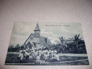 1910s Catholic Church In Limon,  Costa Rica Antique Postcard