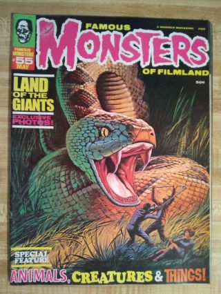 Vintage Silver Age Famous Monsters Of Filmland 55 Land Of The Giants Cover 1969