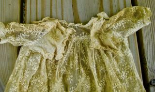 Vintage orig lace dress overlay 4 Mme Alex Little Genius doll TLC 2
