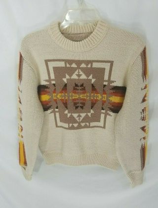 Vtg Mg Crewneck Pullover Multicolor Southwest Sweater Mens S/m