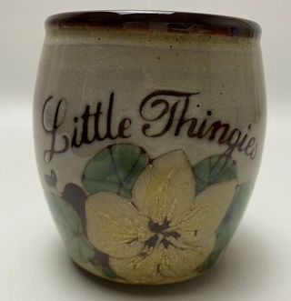 Vintage Chelsea Pottery England Mug Trinkets Handmade Stoneware “little Things”