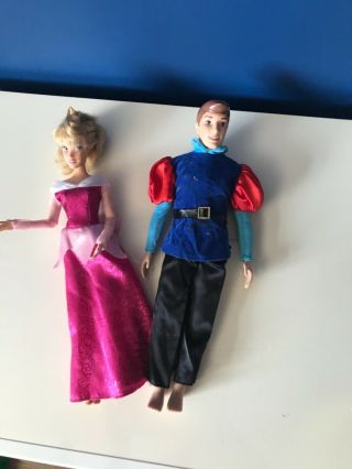 Disney Store Princess Bundle Of Dolls Sleeping Beauty Aurora & Prince Phillip