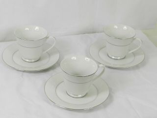 Dynasty Fine China Set Of 4 Tea Cup And 3 Saucers