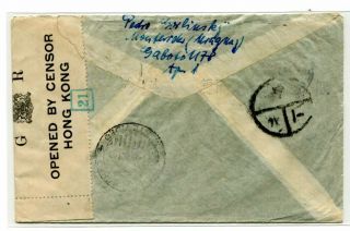 1940 Air Mail Cover Uruguay To Shanghai China With Air Transit 2 Cxl.
