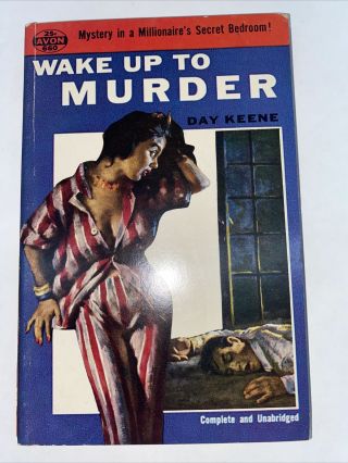 Wake Up To Murder,  Day Keene,  Avon 660,  Adult,  Vintage Paperback,  Vg